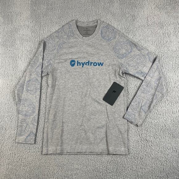 Fabletics Men's X-Small Gray Nylon Polyester The Training Day Long Sleeve Tee - Picture 1 of 10